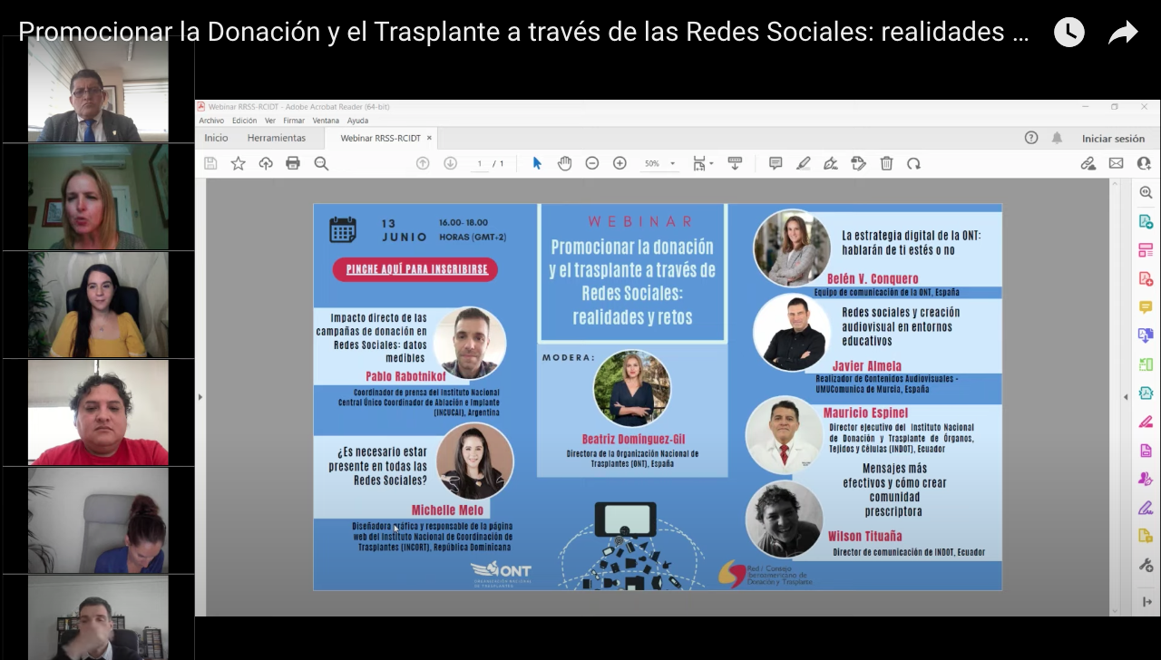 Promocionar la Donación y el Trasplante a través de las Redes Sociales: realidades y retos